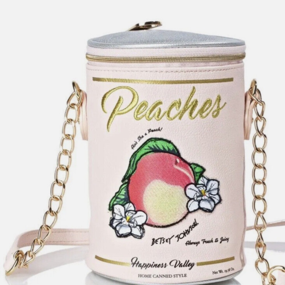 BETSEY JOHNSON PEACHES SODA CAN CROSSBODY PURSE